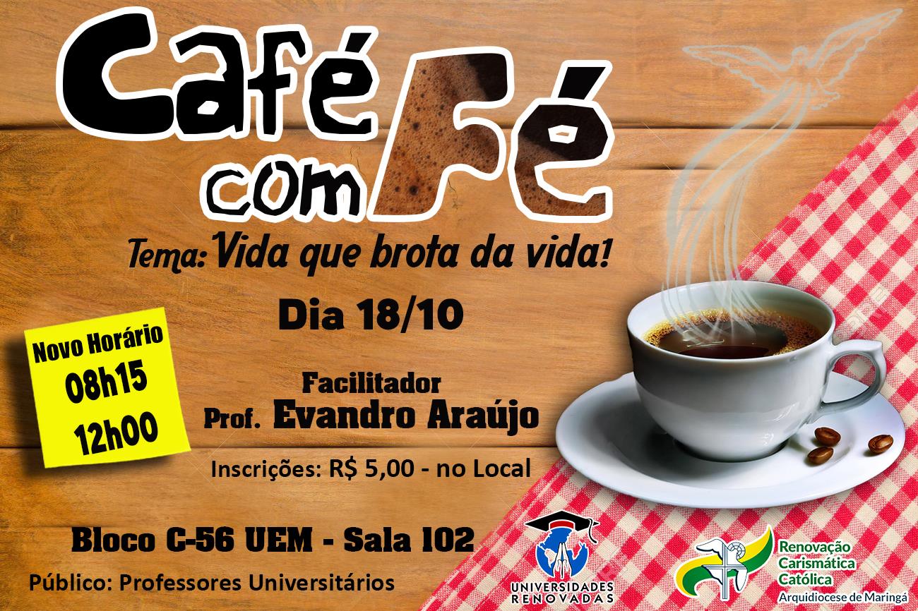 imagem Café com Fé: Ministério Universidades Renovadas promove encontro com professores dia 18 de outubro