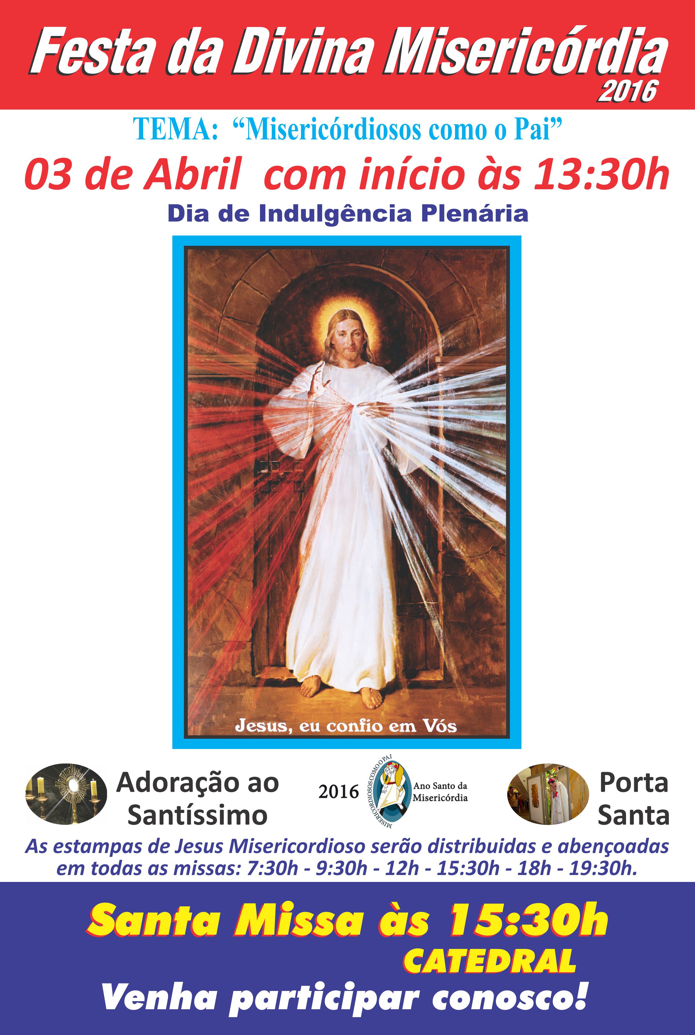 imagem Domingo, 03 de abril, Festa da Misericórdia na Catedral de Maringá