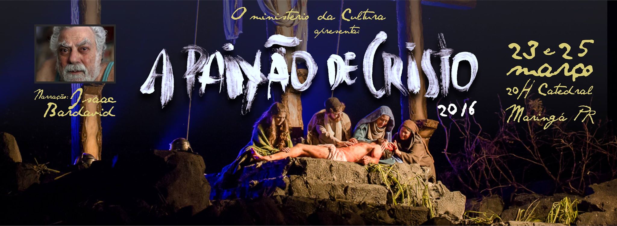 imagem Paixão de Cristo em Maringá será apresentada dias 23 e 25 de março na praça da Catedral
