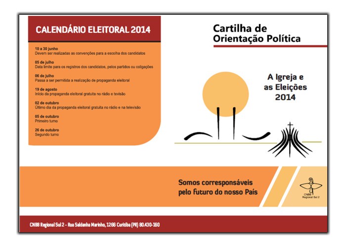imagem Regional Sul 2 da CNBB lança cartilha de orientação política 2014