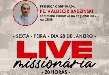 COMIDI promove Live com o padre Valdecir Badzinski