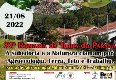 Romaria da Terra será realizada em Maringá, na Escola Milton Santos de Agroecologia
